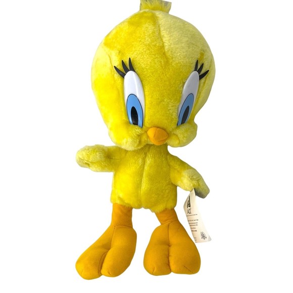 Vintage Looney Tunes Tweety Bird Plush Stuffed Animal 16 Inch 1997 Carnival Tags - Picture 5 of 11